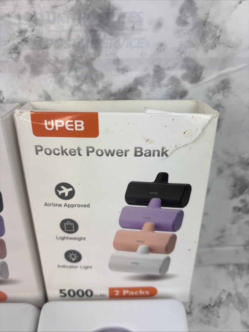 *2 Boxes (4 Banks) UPEB POCKET POWER BANK 5000 Pre-owned Used Once - Picture 4 of 4